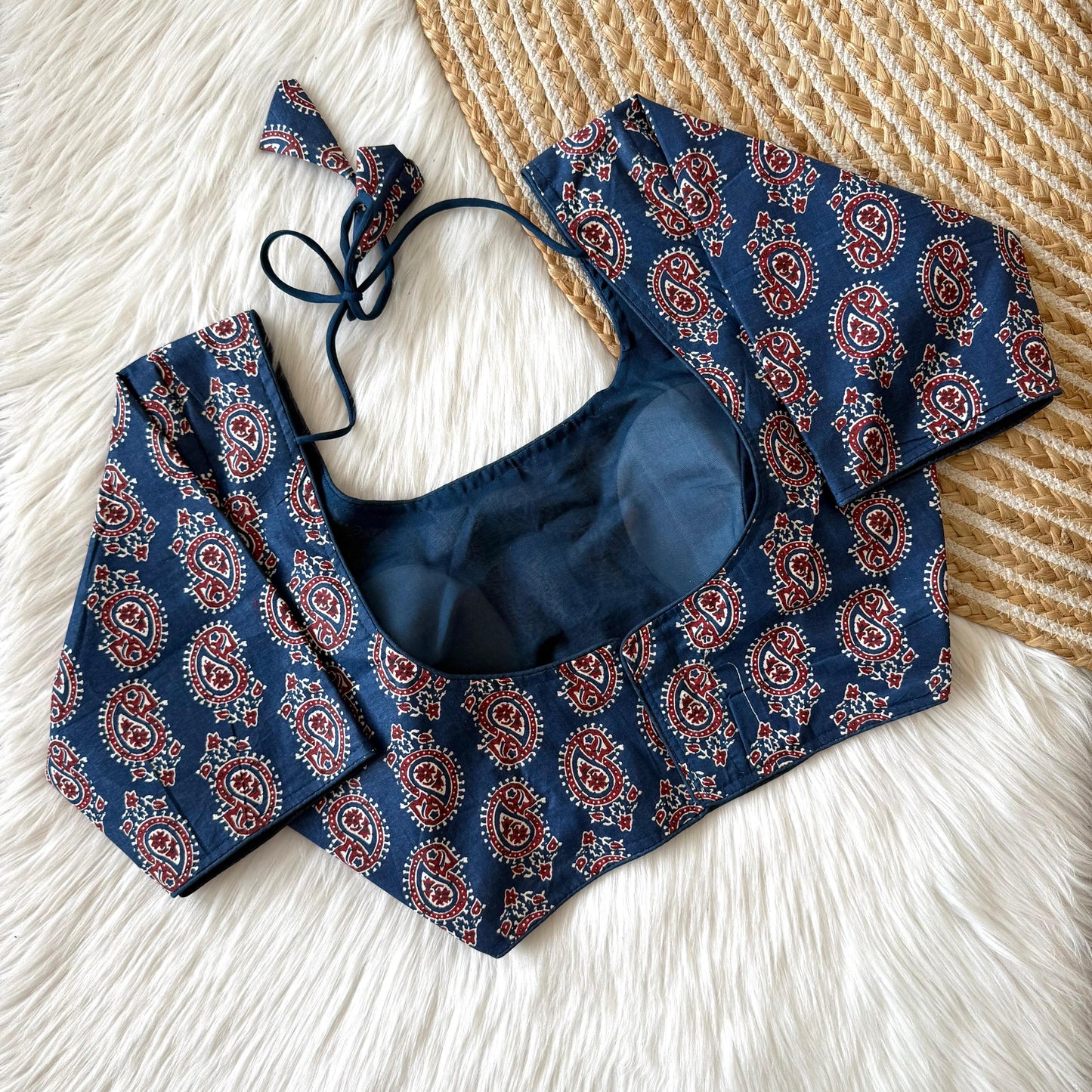 Handblock Print Pure Cotton Padded Stitched Blouse