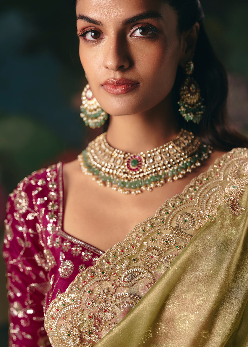 Pista Green Soft Tissue Silk Heavy Designer Saree