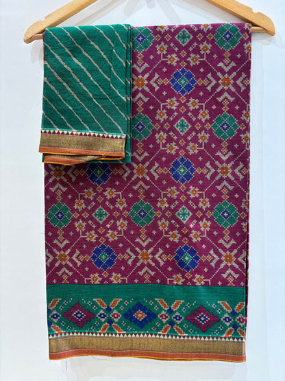 Soft Cotton Patola Print Saree