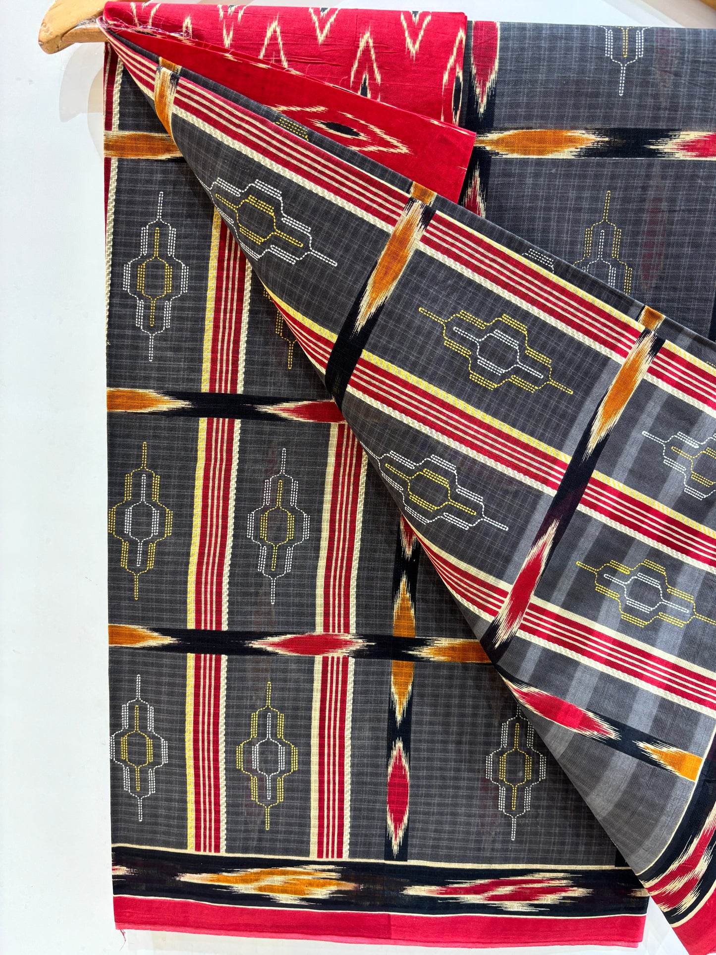 Pure Cotton Check Printed Saree