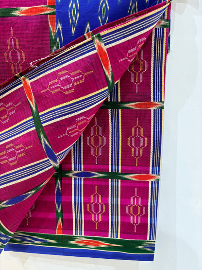 Pure Cotton Check Printed Saree