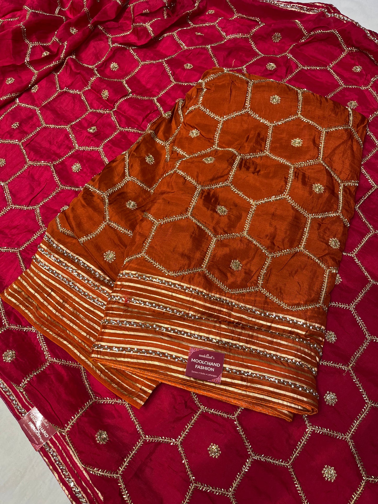 Jaipuri Honeycomb Designer Saree