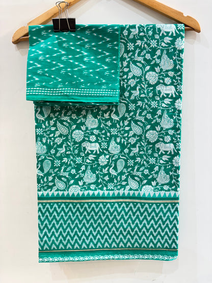 100% Cotton Vantara Printed Saree
