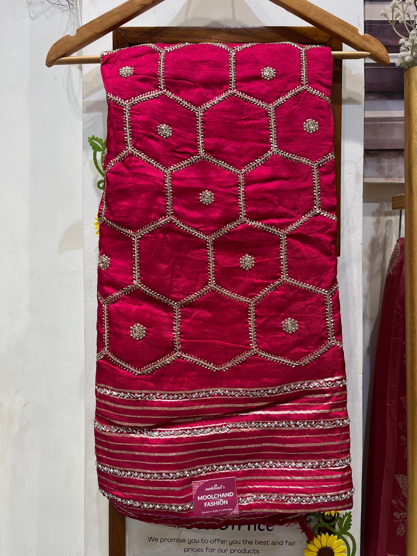 Jaipuri Honeycomb Designer Saree