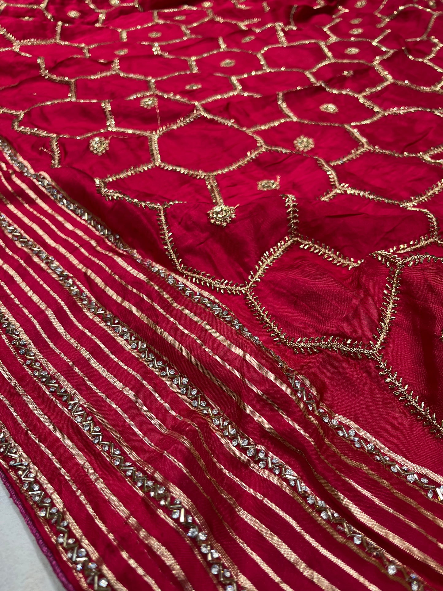 Jaipuri Honeycomb Designer Saree