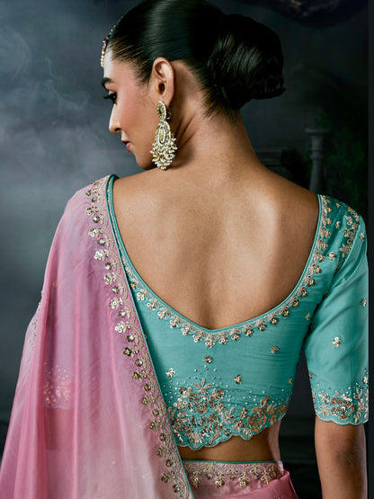 Multicolour Soft Tissue Silk Designer Saree