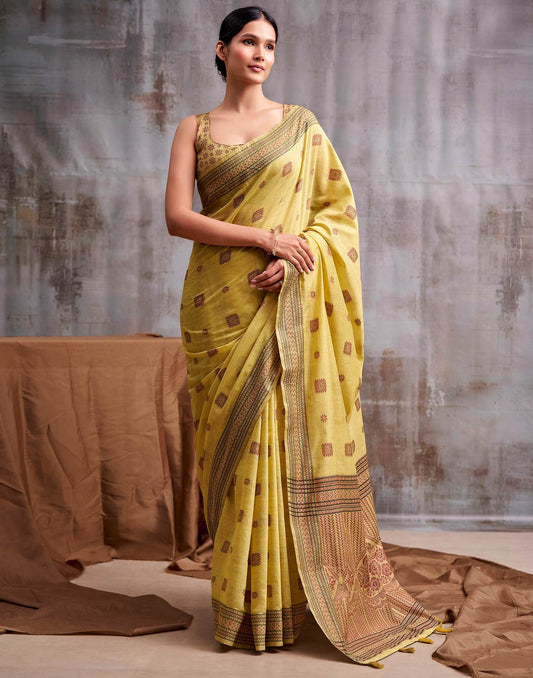 Soft Cotton Woven Saree in 5 Colours