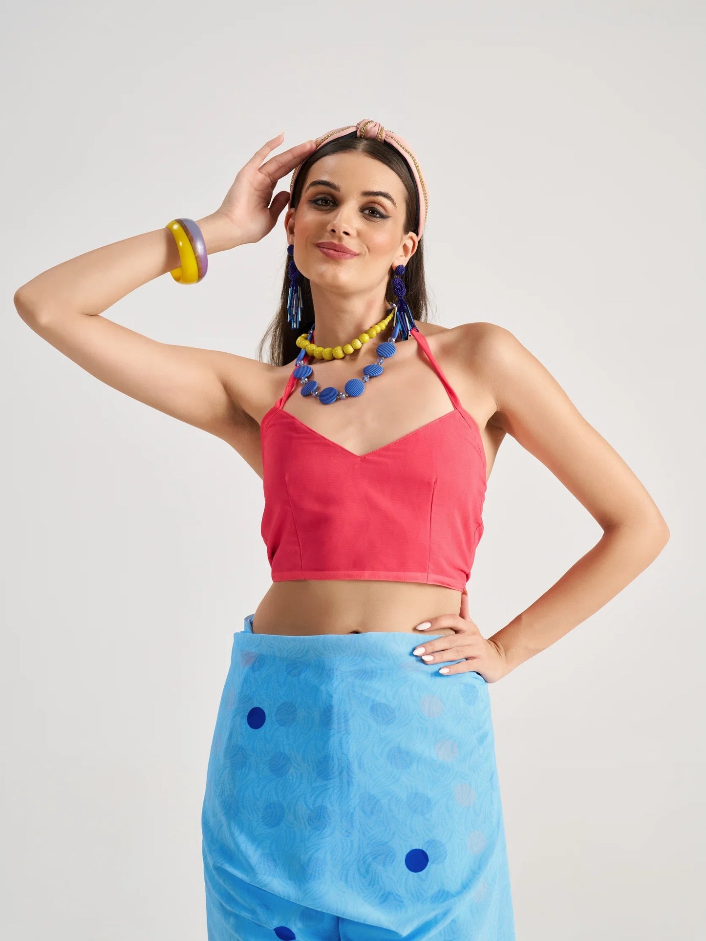 Blue Georgette Digital Printed Saree