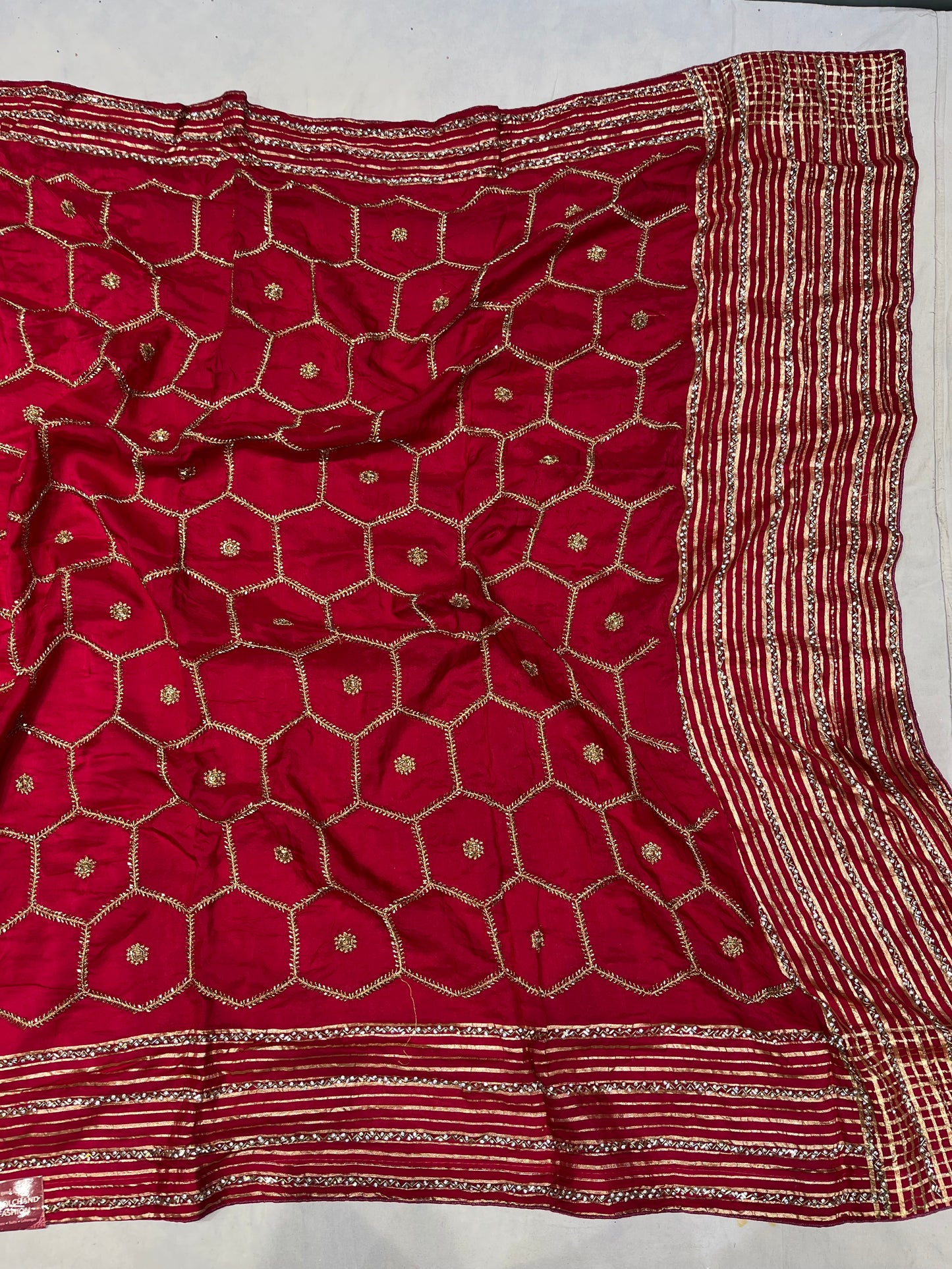 Jaipuri Honeycomb Designer Saree