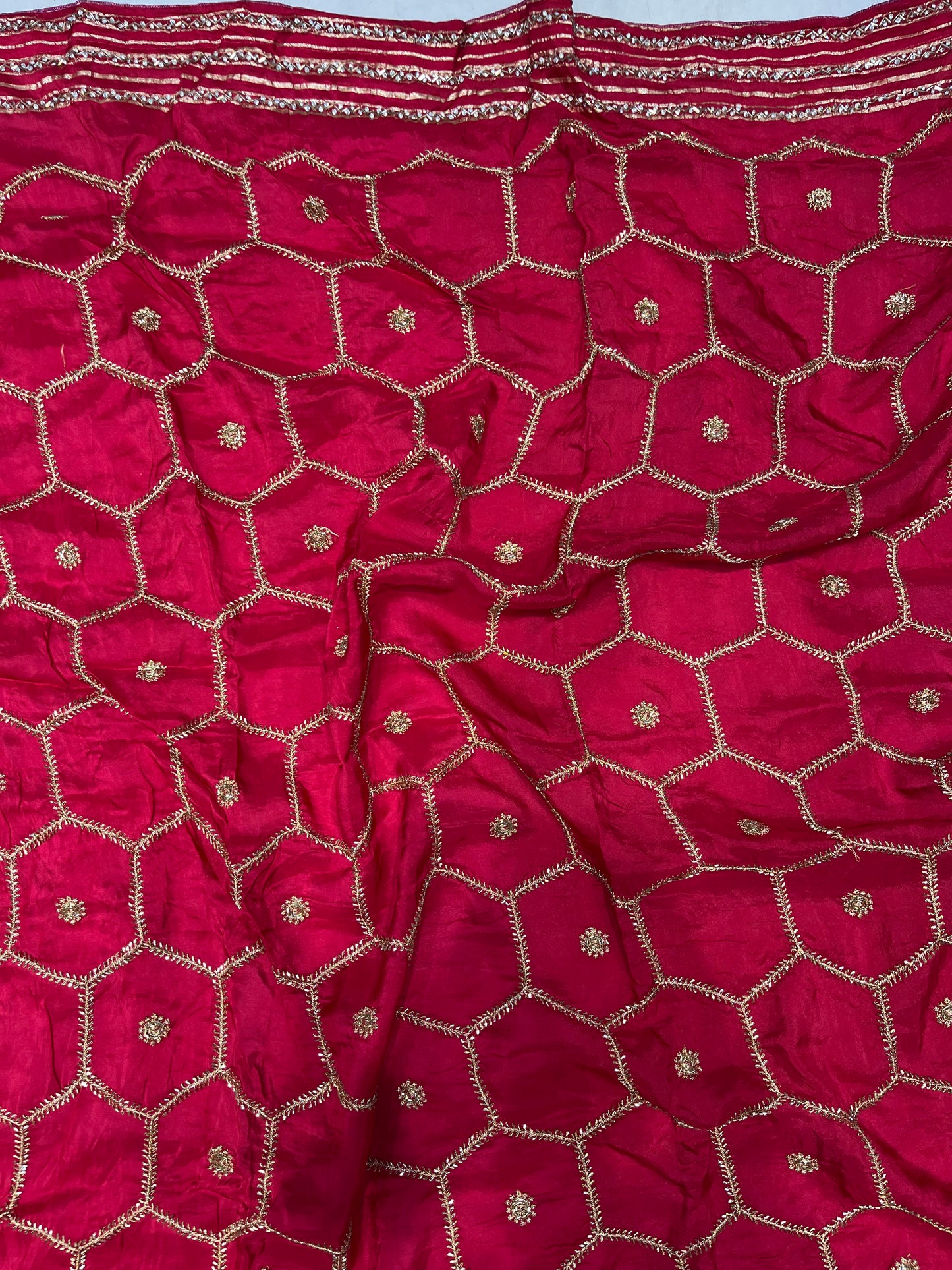 Jaipuri Honeycomb Designer Saree