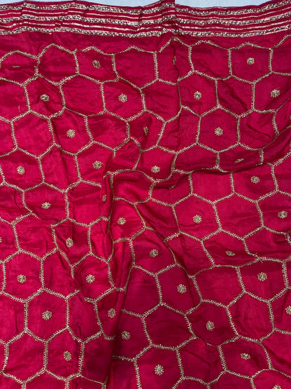 Jaipuri Honeycomb Designer Saree