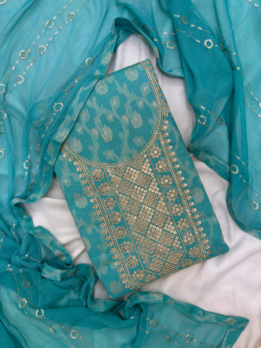 Cotton Embroidery Unstitch Suit Set