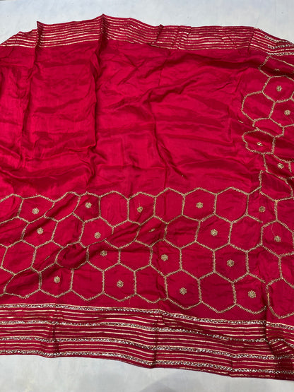Jaipuri Honeycomb Designer Saree